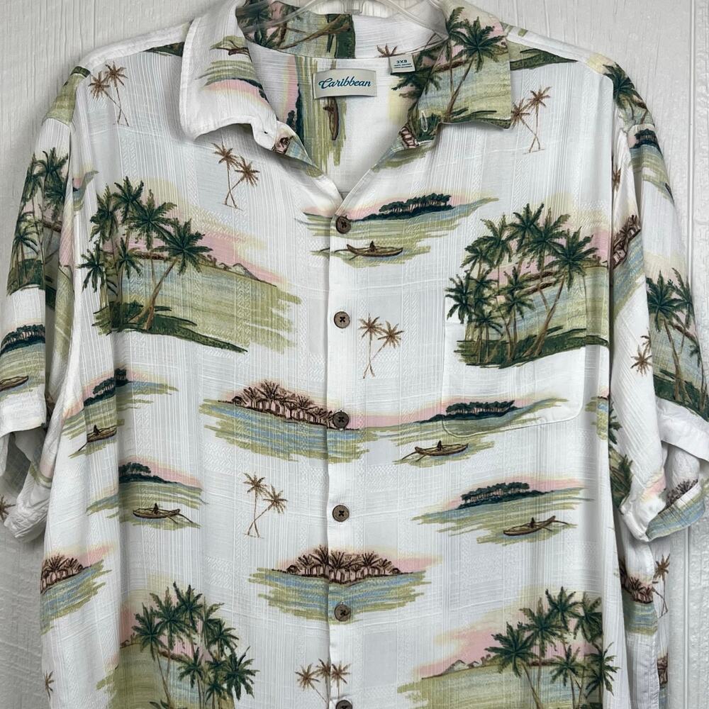 Caribbean Hawaiian shirt men’s 3XB
tropical print palm trees - Picture 3 of 6